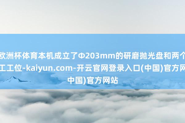欧洲杯体育本机成立了Φ203mm的研磨抛光盘和两个加工工位-kaiyun.com-开云官网登录入口(中国)官方网站