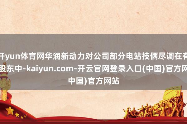 开yun体育网华润新动力对公司部分电站技俩尽调在有序股东中-kaiyun.com-开云官网登录入口(中国)官方网站