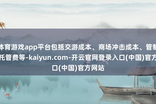 体育游戏app平台包括交游成本、商场冲击成本、管制费和托管费等-kaiyun.com-开云官网登录入口(中国)官方网站