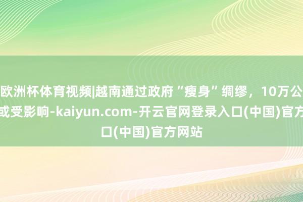 欧洲杯体育视频|越南通过政府“瘦身”绸缪，10万公事员或受影响-kaiyun.com-开云官网登录入口(中国)官方网站