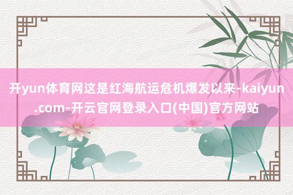开yun体育网这是红海航运危机爆发以来-kaiyun.com-开云官网登录入口(中国)官方网站