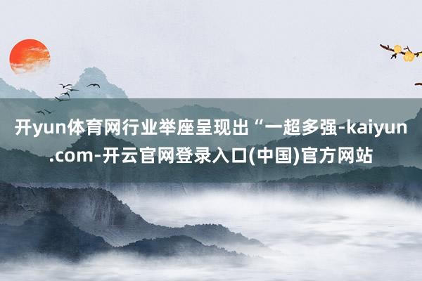 开yun体育网行业举座呈现出“一超多强-kaiyun.com-开云官网登录入口(中国)官方网站
